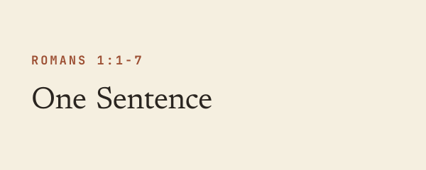 One Sentence