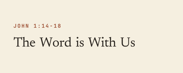 The Word is With Us